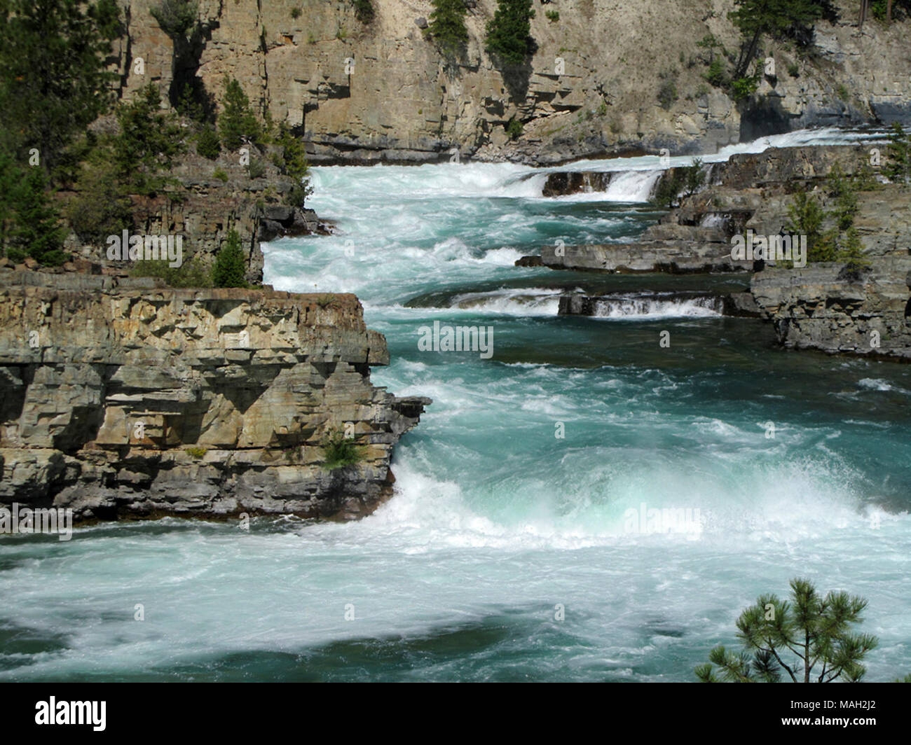 Kootenai Falls in Montana Stock Photo - Alamy