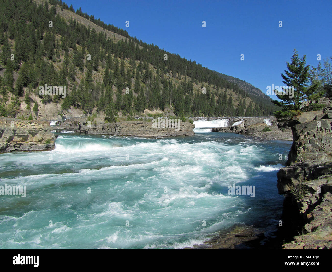 Kootenai Falls in Montana Stock Photo - Alamy