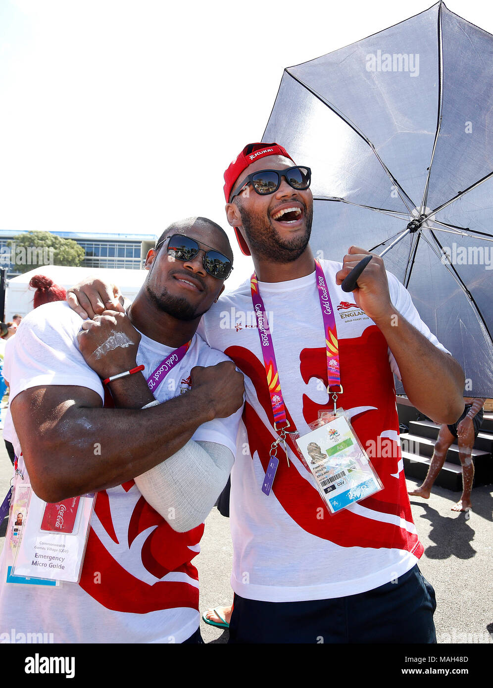 Team England boxers Cheavon Clarke (left) and Frazer Clarke (right