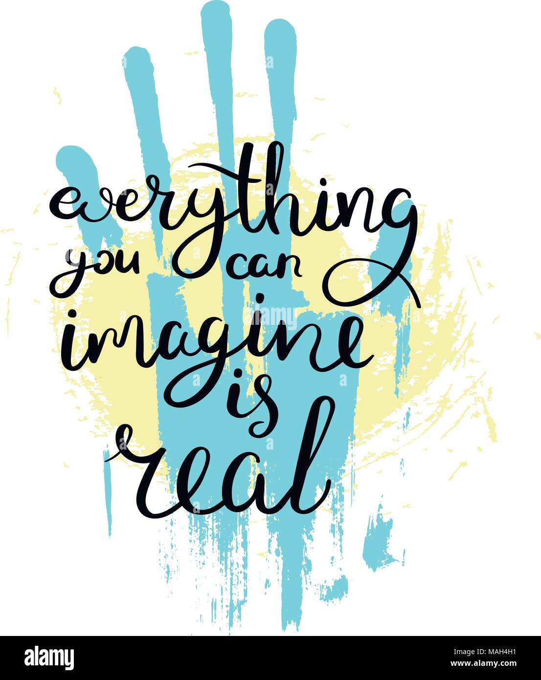 Hand drawn motivation quote. Creative vector typography concept for