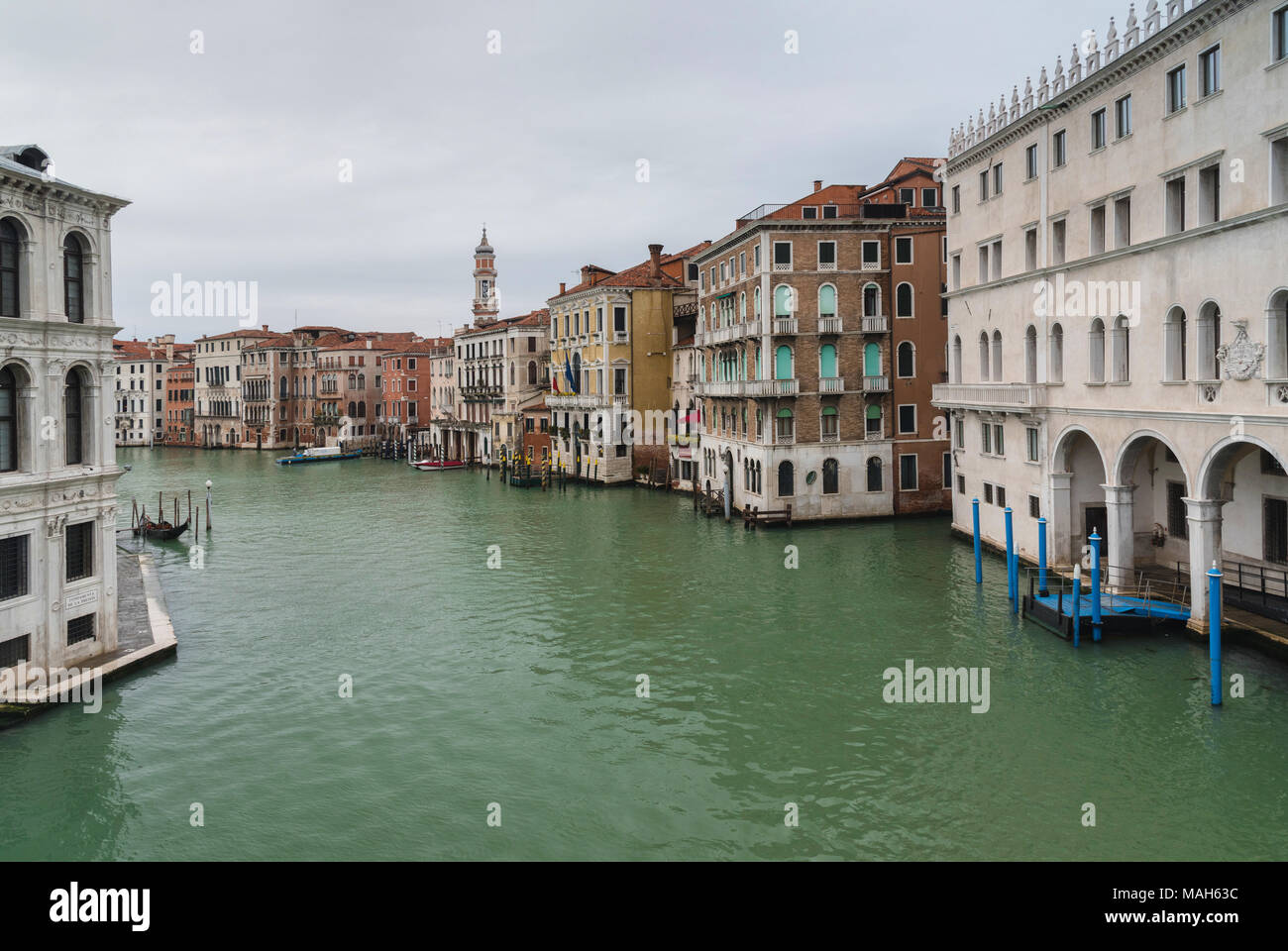 Landscape view of the Grand Canal from Rialto bridge, Venice Stock ...