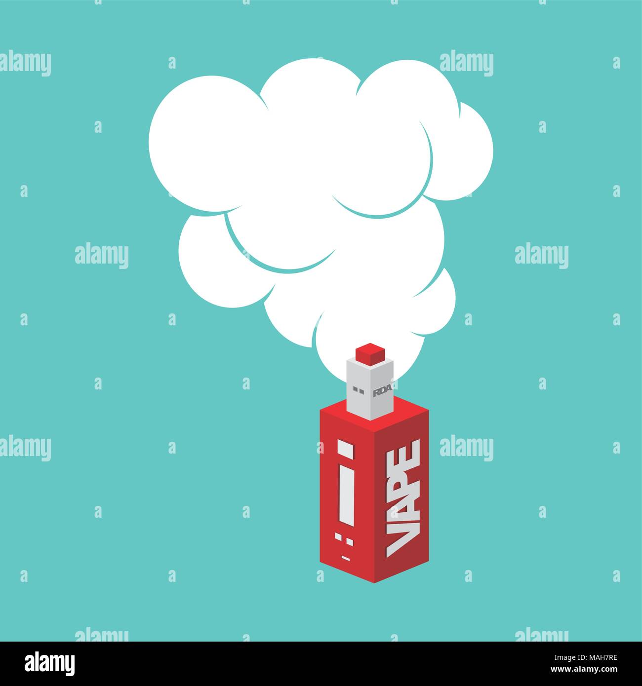isometric block electric cigarette personal vaporizer vector art Stock ...