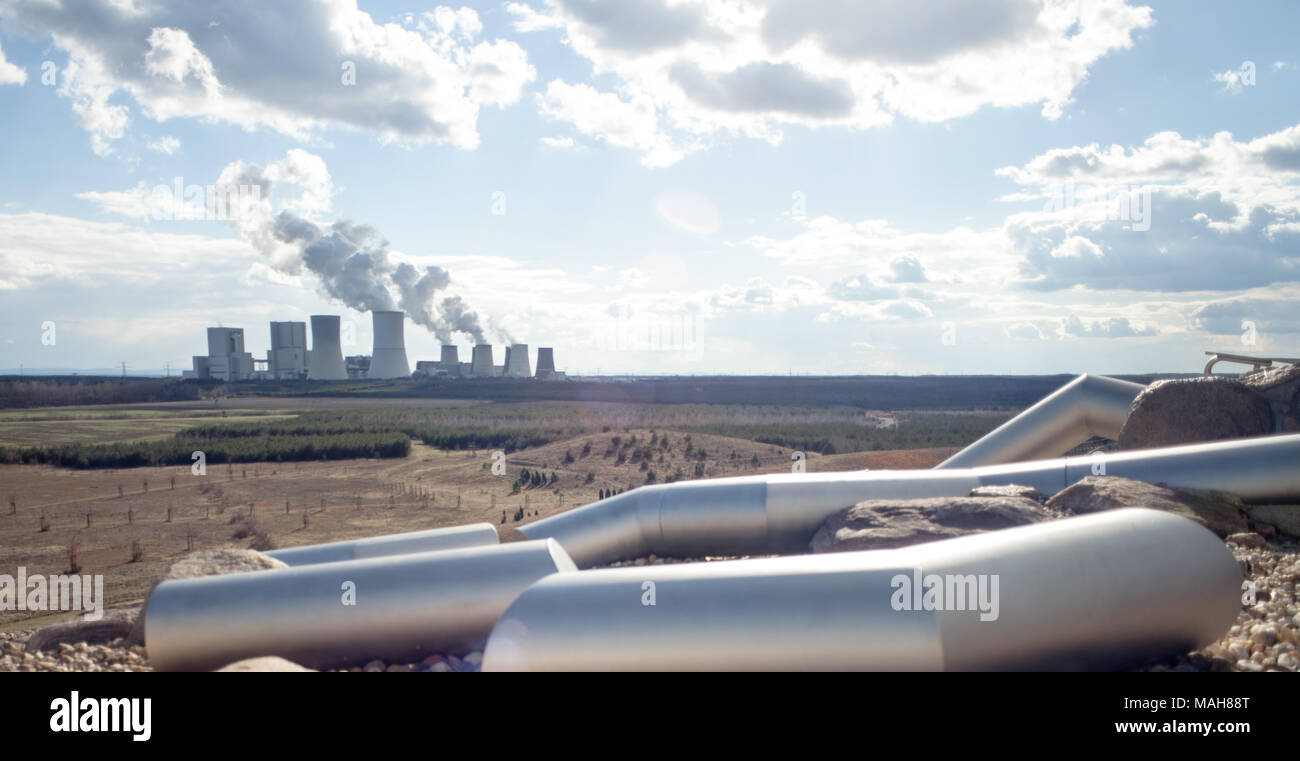 coalburning power plant Stock Photo Alamy