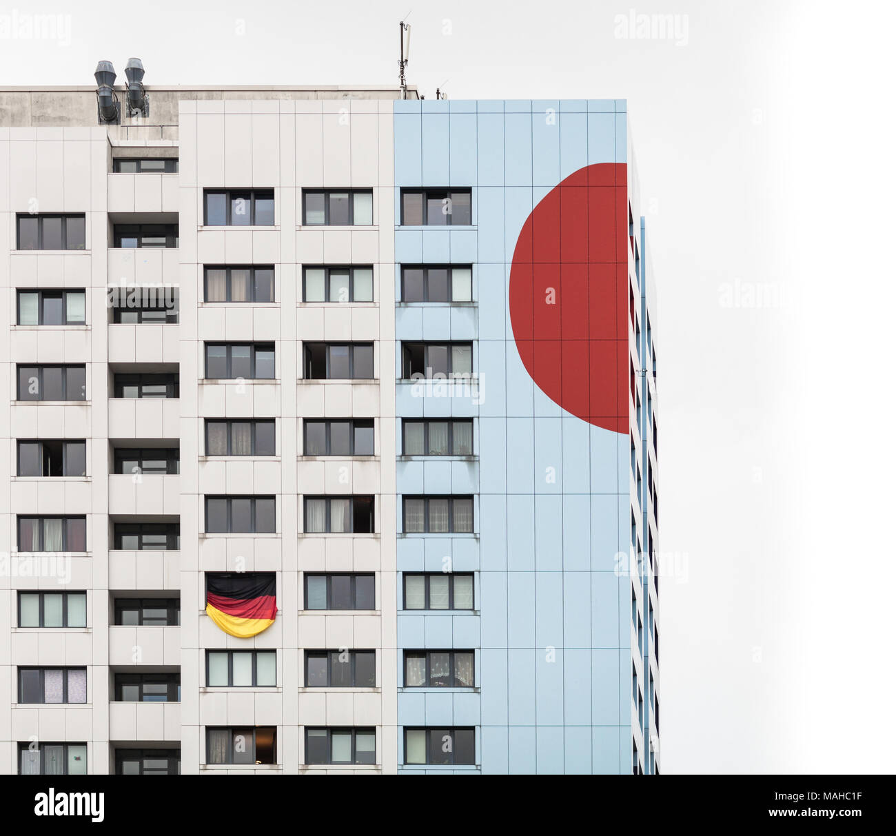 Apartment building in east berlin Stock Photo Alamy