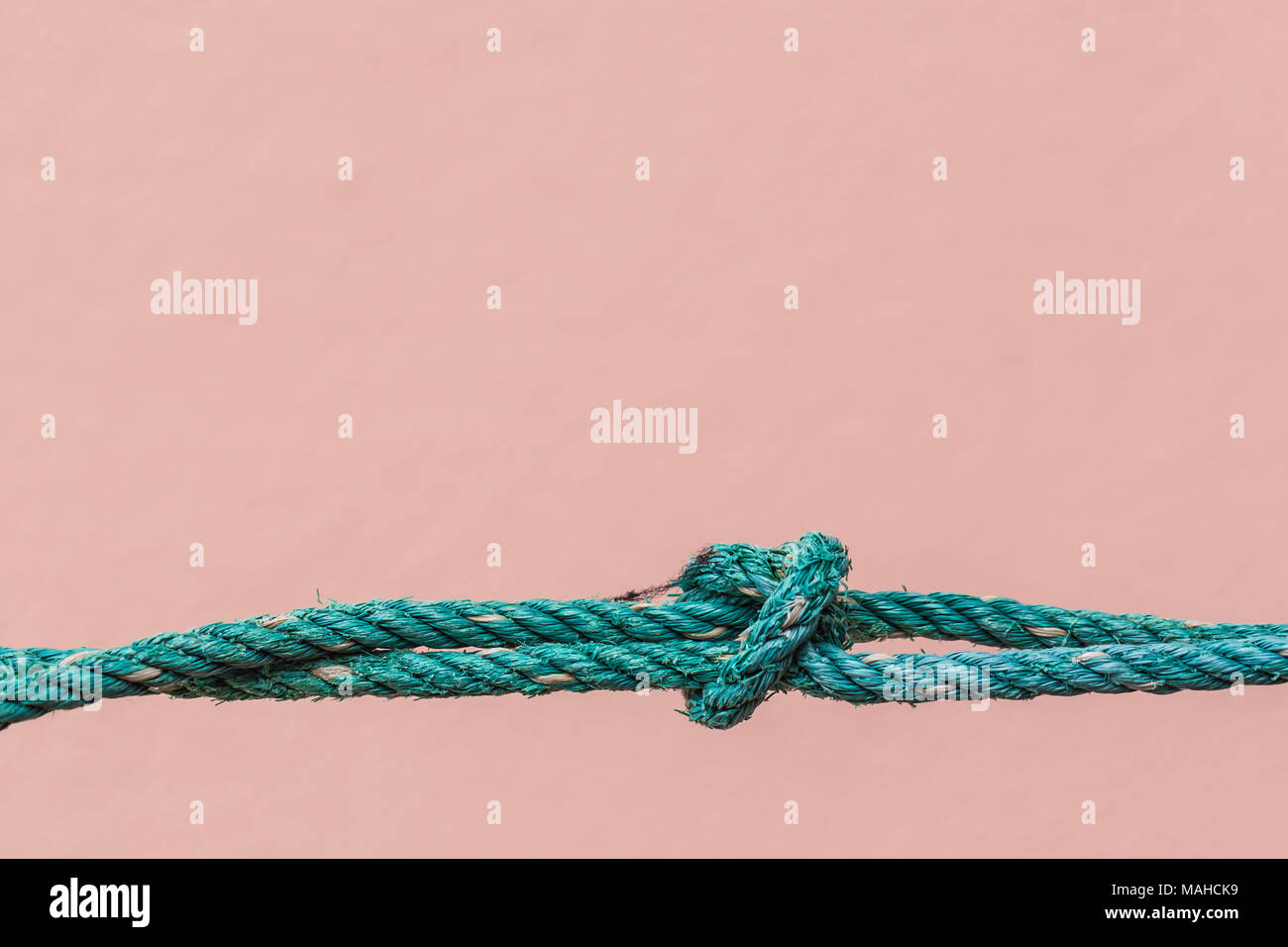 Nylon rope is about to break Stock Photo