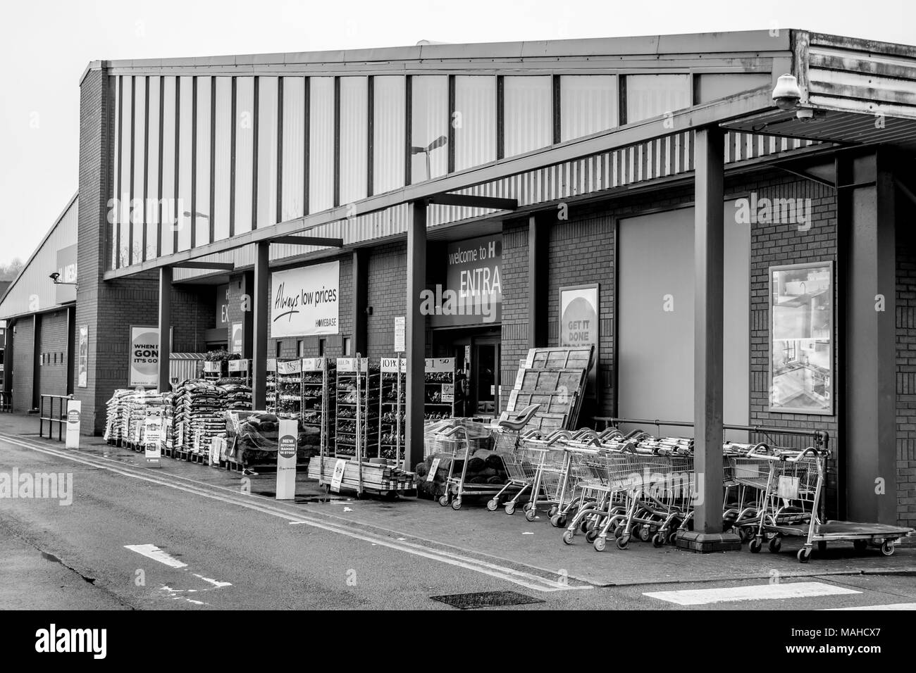 The Homebase DIY store in Newcastle under Lyme Staffordshire Stock Photo