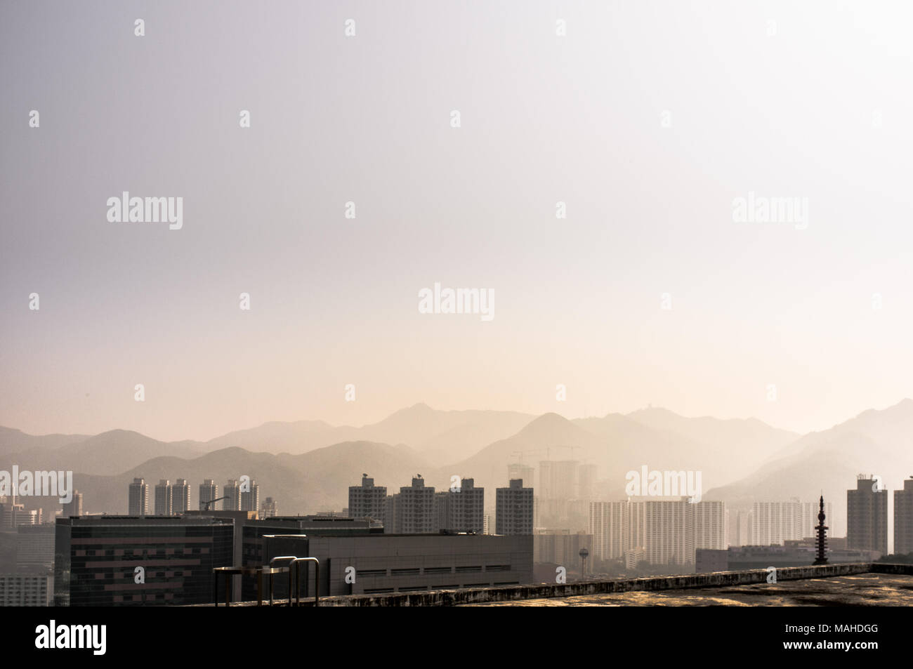 Skyline in Hong Kong, China Stock Photo