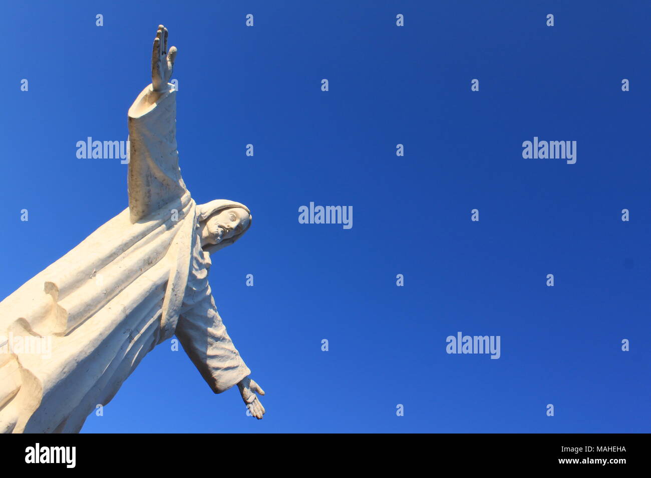 Statue of Christ Peru Stock Photo Alamy