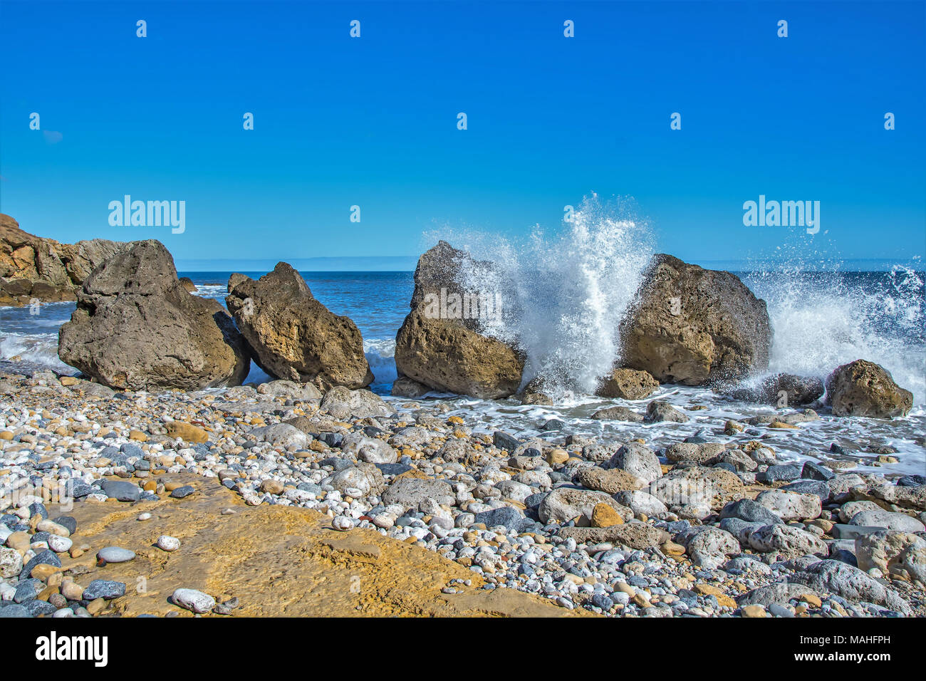 Trow Rocks at South Shields, UK Stock Photo - Alamy