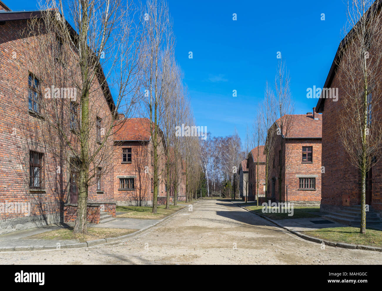 auschwitz death camp Stock Photo