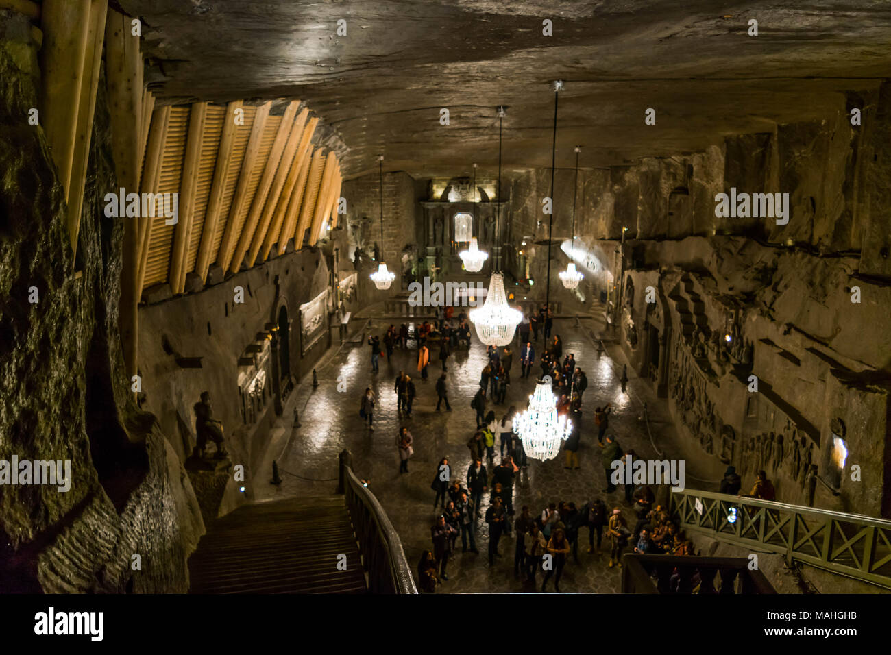 Wieliczka Salt Mine Stock Photo Alamy