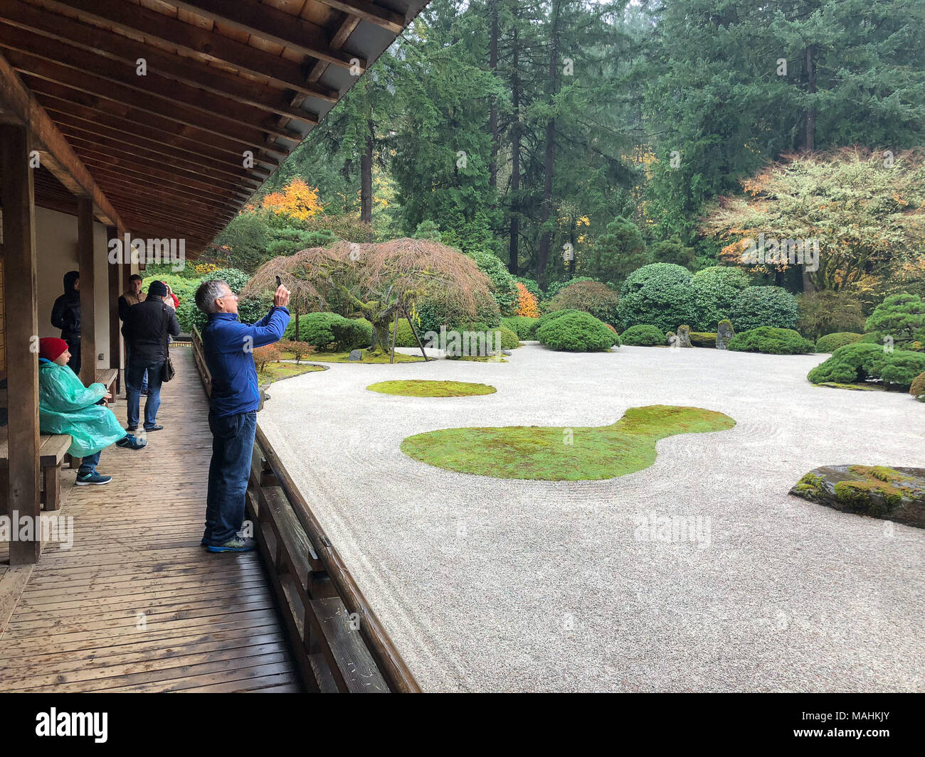 Japanese Garden Portland Oregon Stock Photo