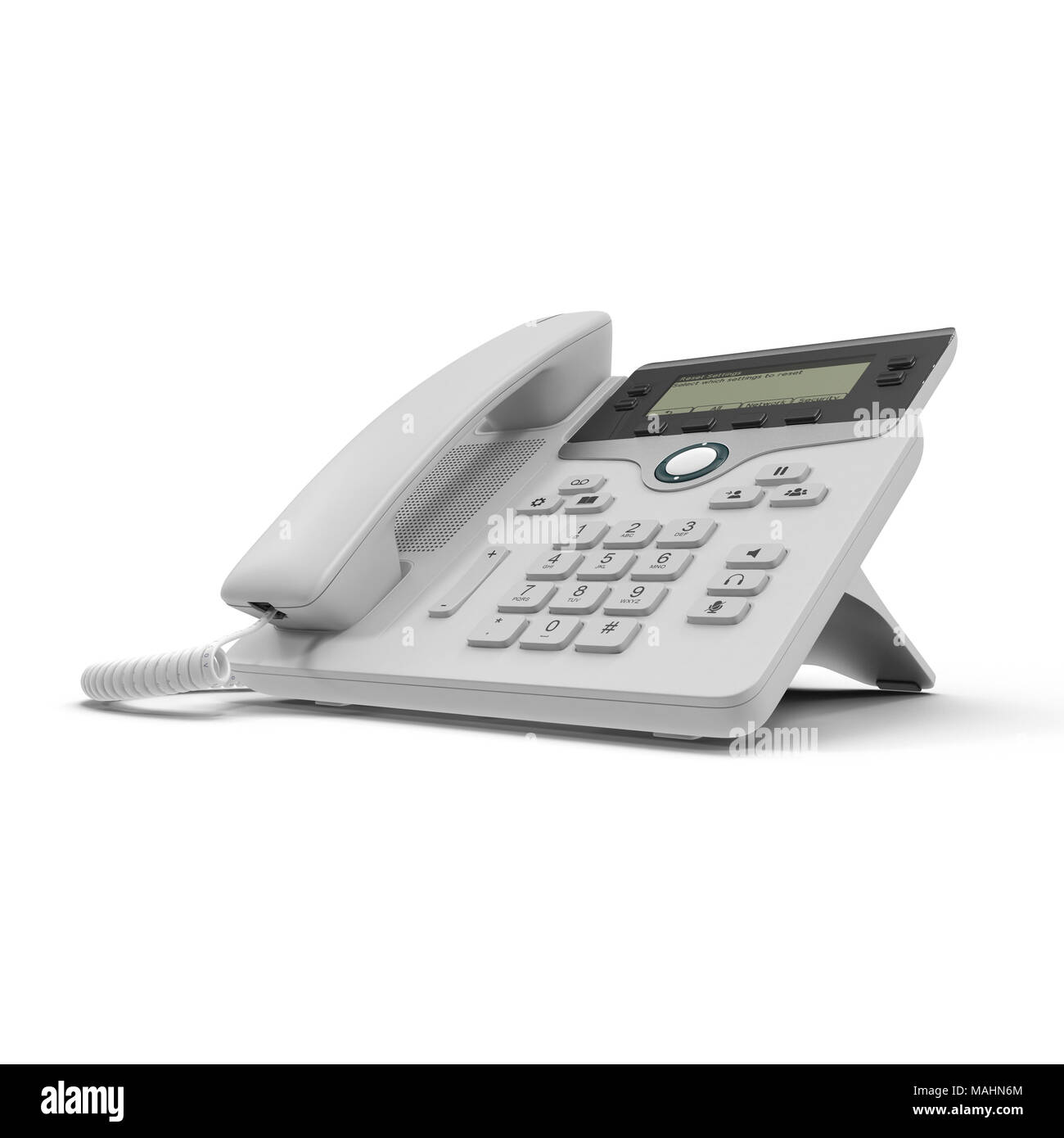 VOIP telephone with internet connection on the table Stock Photo - Alamy