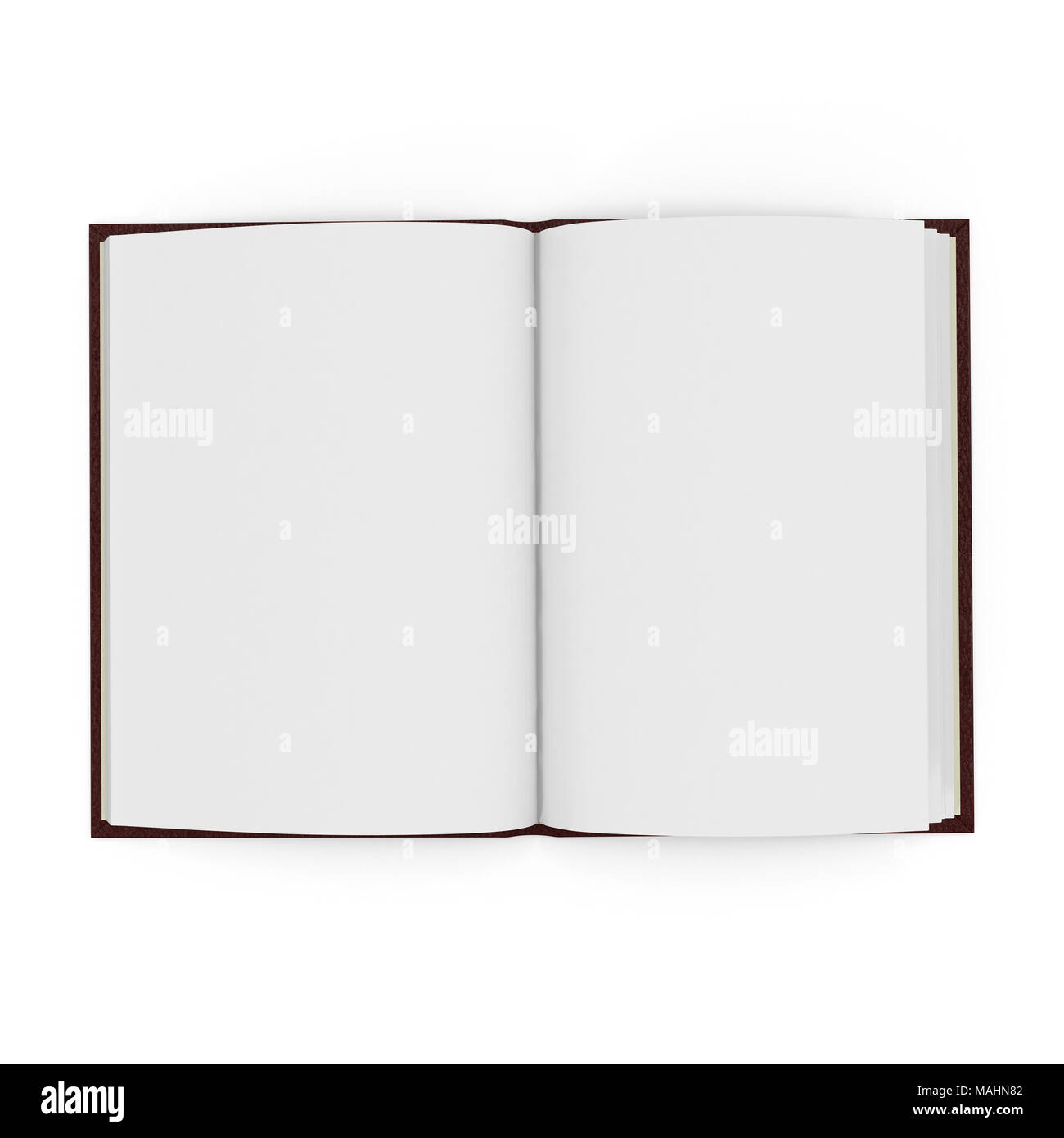Blank Journal on white. Top view. 3D illustration Stock Photo Alamy