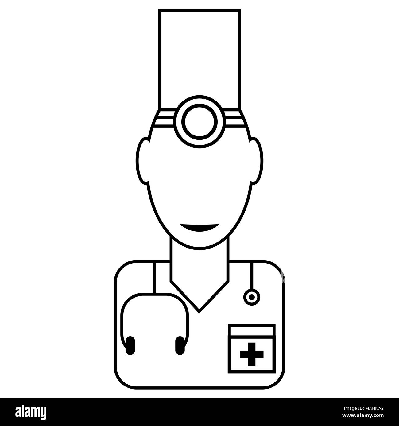 Doctor Medical Line Icon Stock Photo - Alamy
