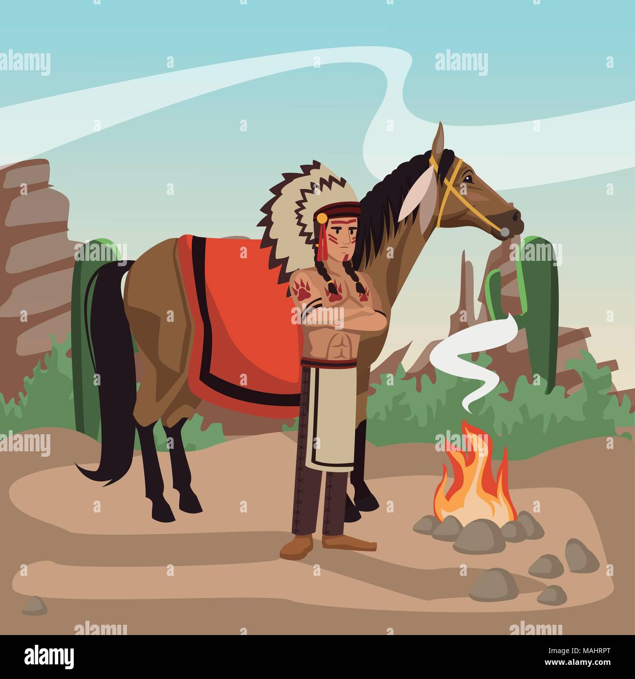 Indian man riding horse Stock Vector Images - Alamy