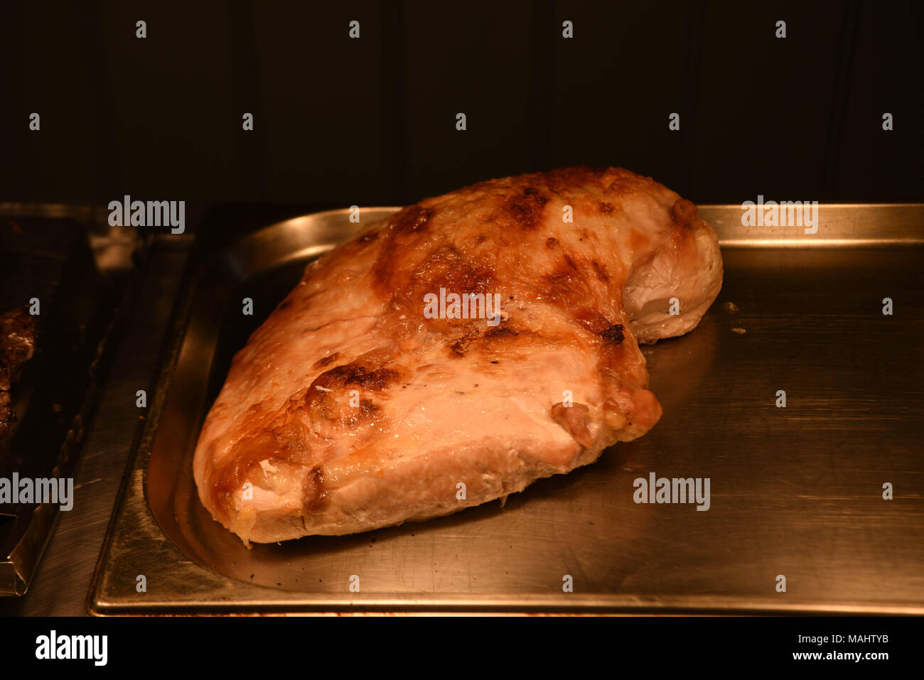 traditional roast turkey breast joint of meat Stock Photo Alamy