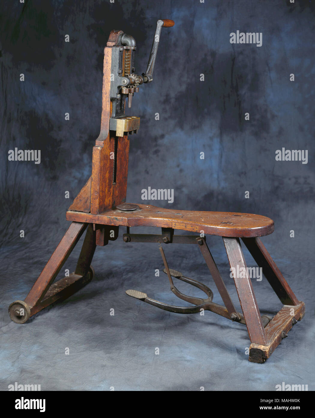 Bottle corking machine used at Adam Lemp brewery. The machine consists