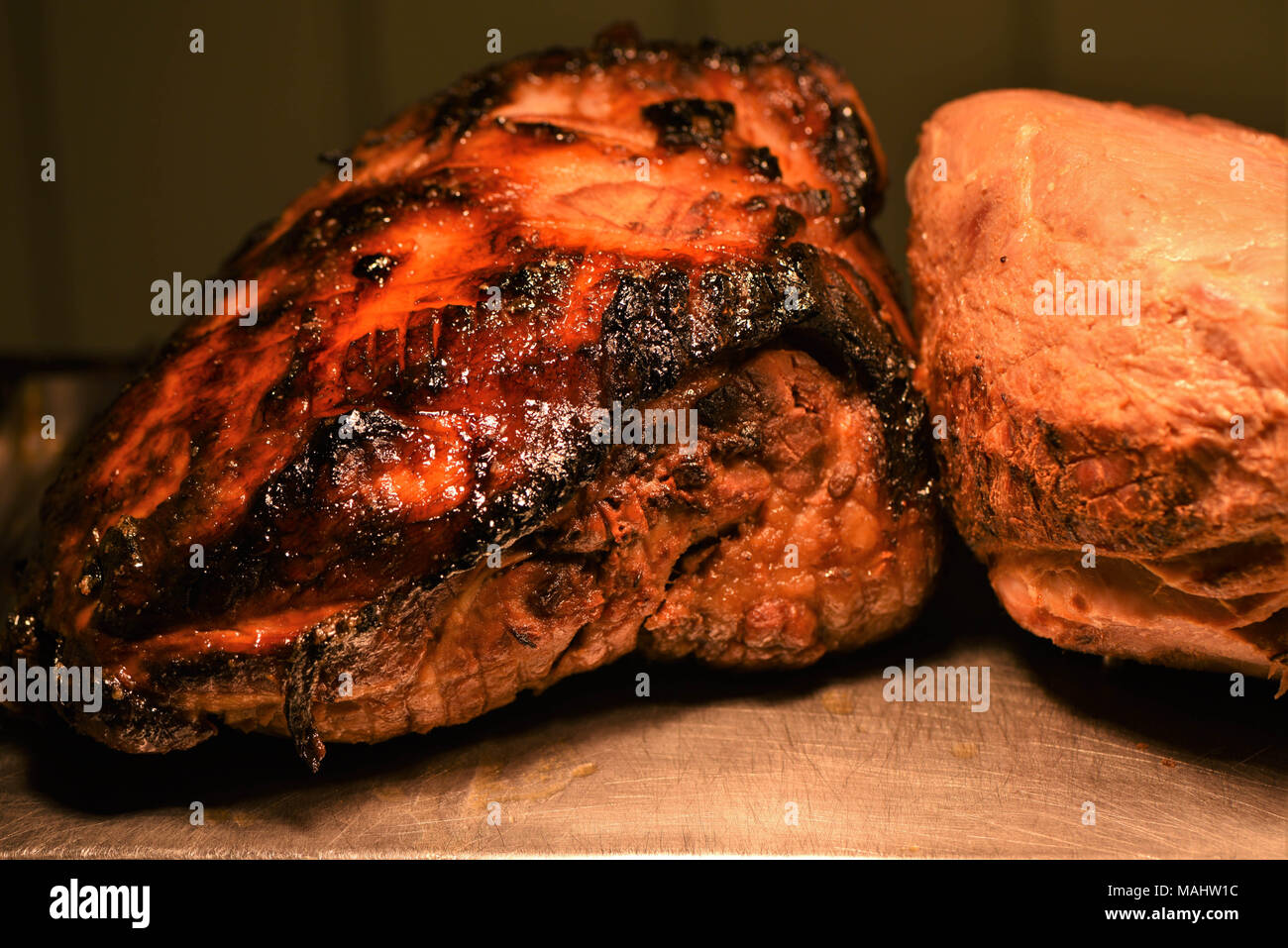 traditional whole roast joint of meat Stock Photo Alamy