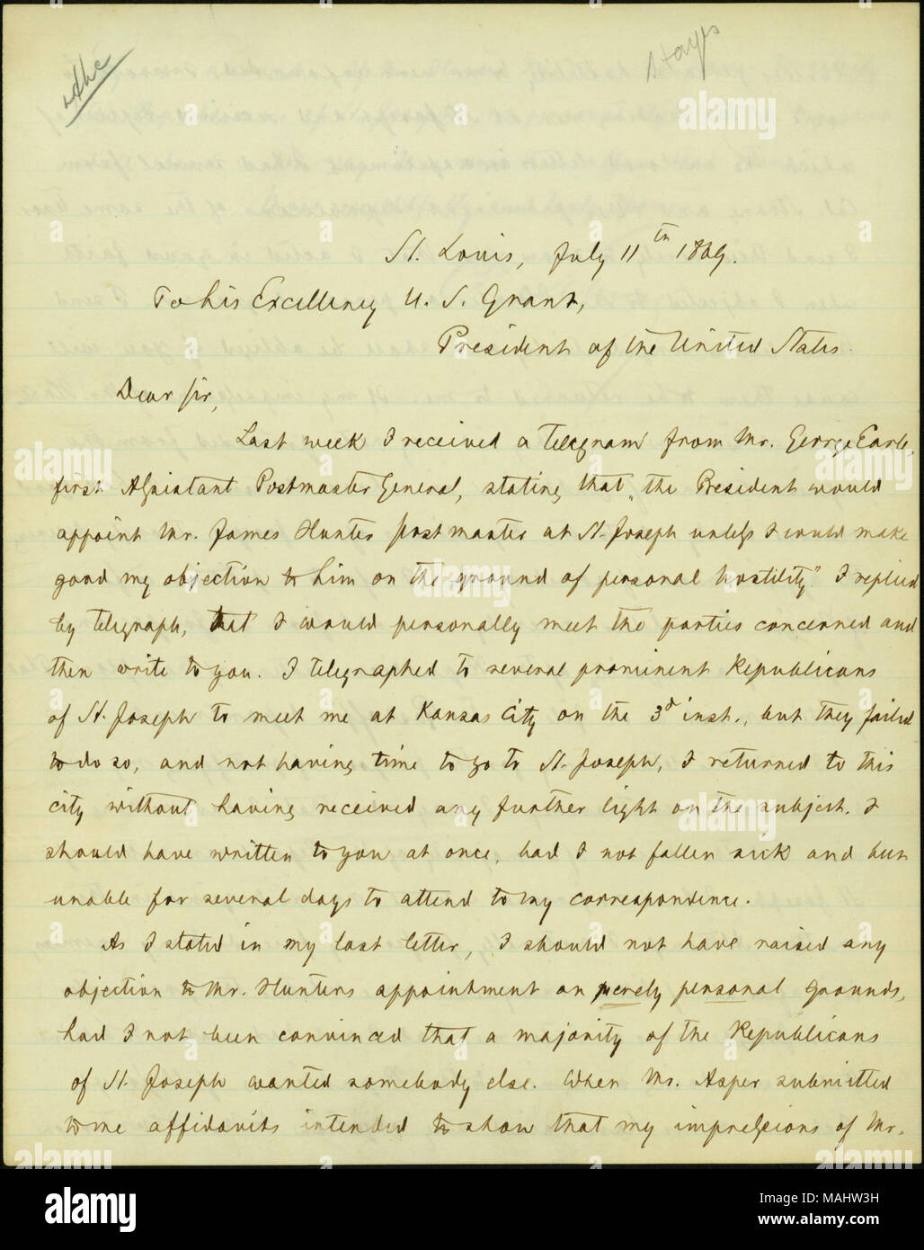 States That He Has Received A Telegram From George Earle Stating The