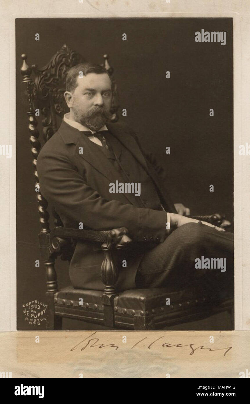 John Singer Sargent by James E. Purdy, sepia matte print on card mount, 1903, 5 1/2 in. x 3 7/8 in. NPG, #11845  . 1903.   James E. Purdy - Stock Photo