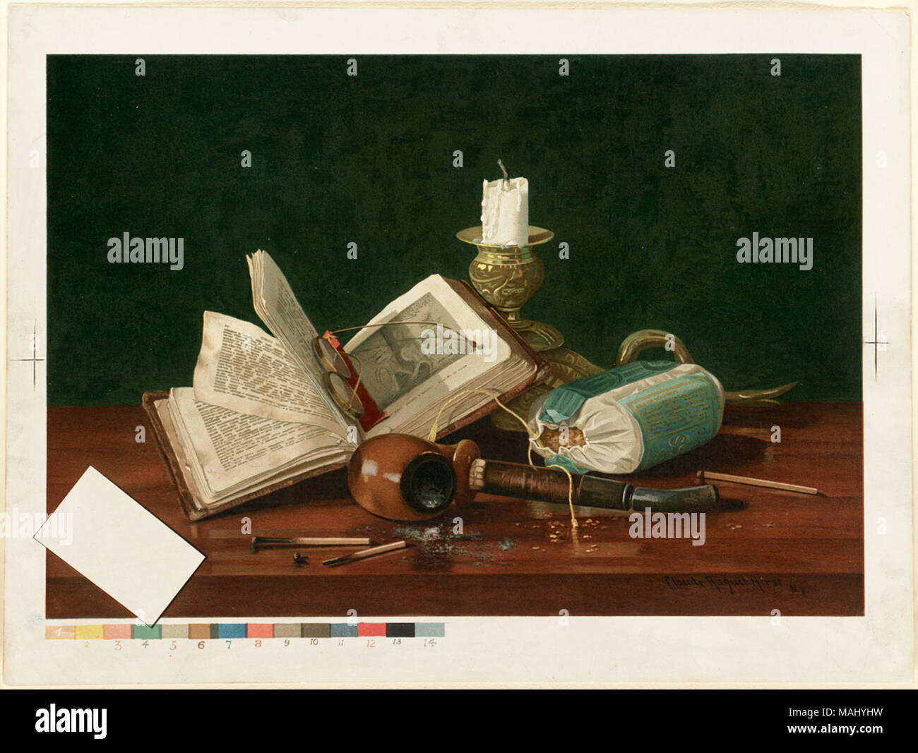 .  Advertisement for Roessle Brewing Co. Genre: Chromolithographs; Still life prints Location: Boston Public Library, Print Department Camera: Sinar AG Sinarback 54 FW, Sinar m Stock Photo