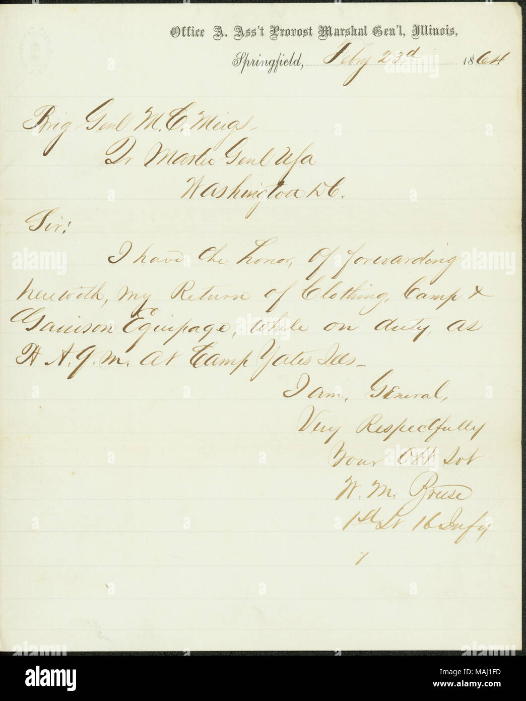 Office Of The Provost Marshal General High Resolution Stock Photography