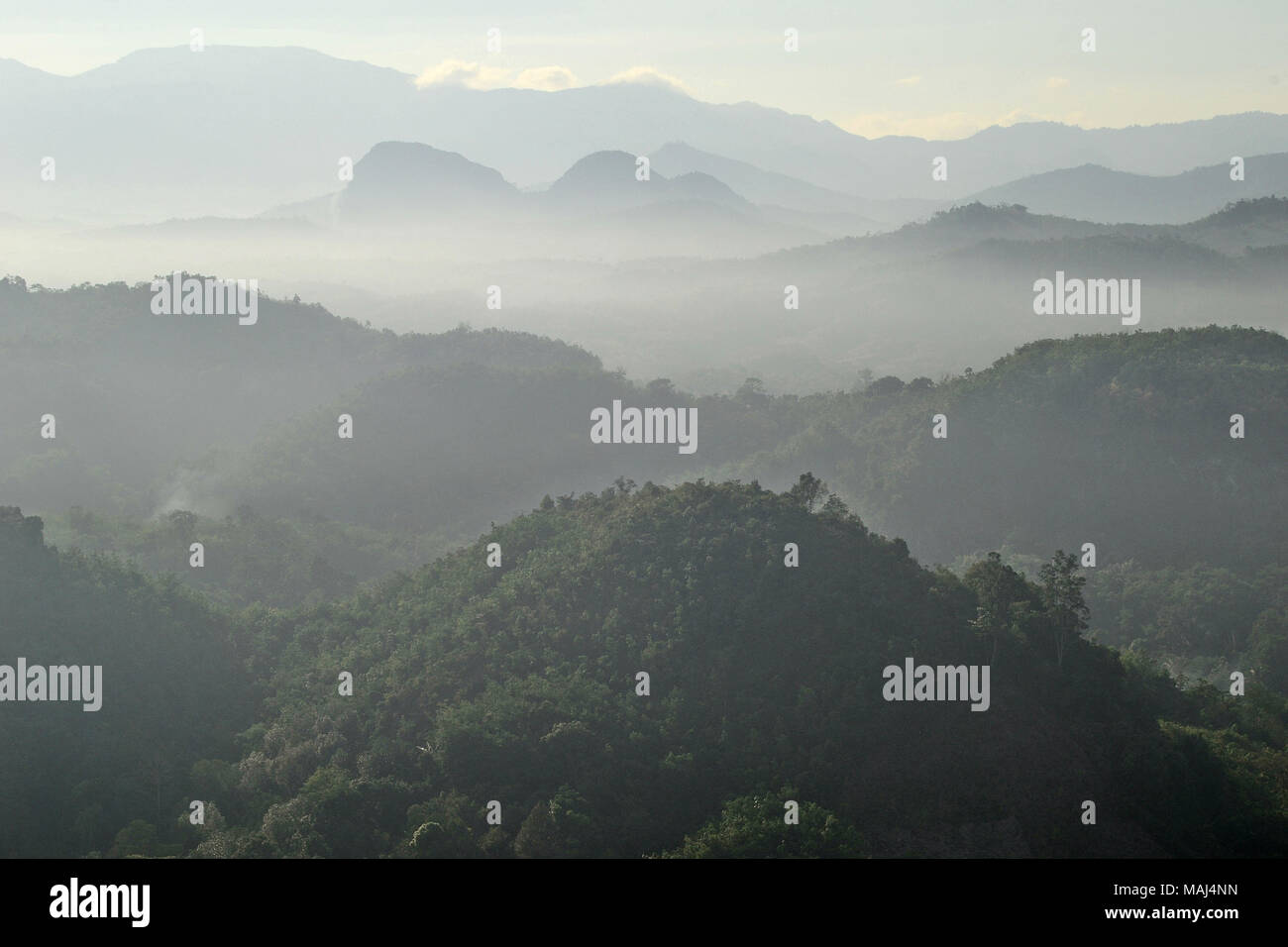 Meratus mountains of South Kalimantan, Indonesia. Stock Photo