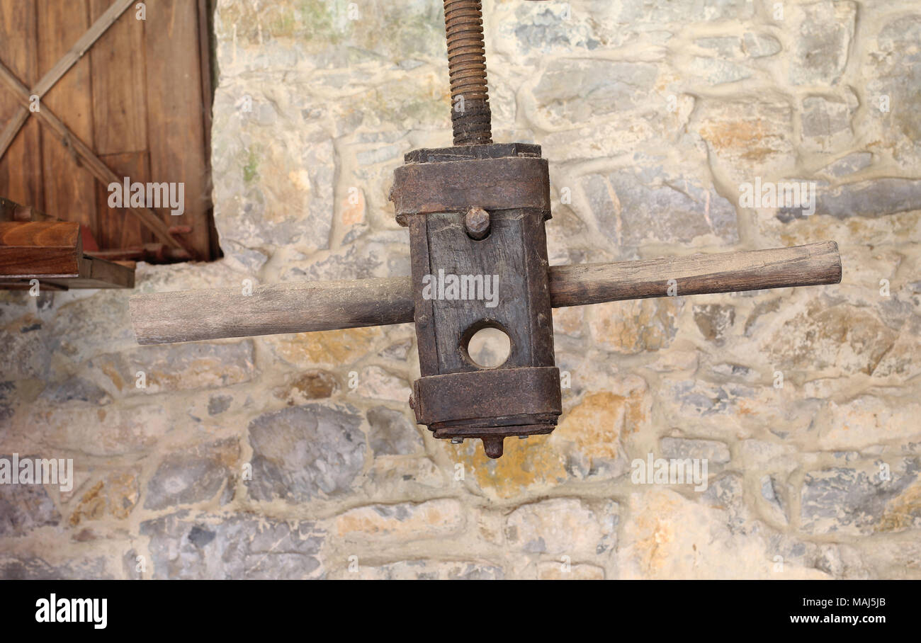 Old cider press Stock Photo - Alamy