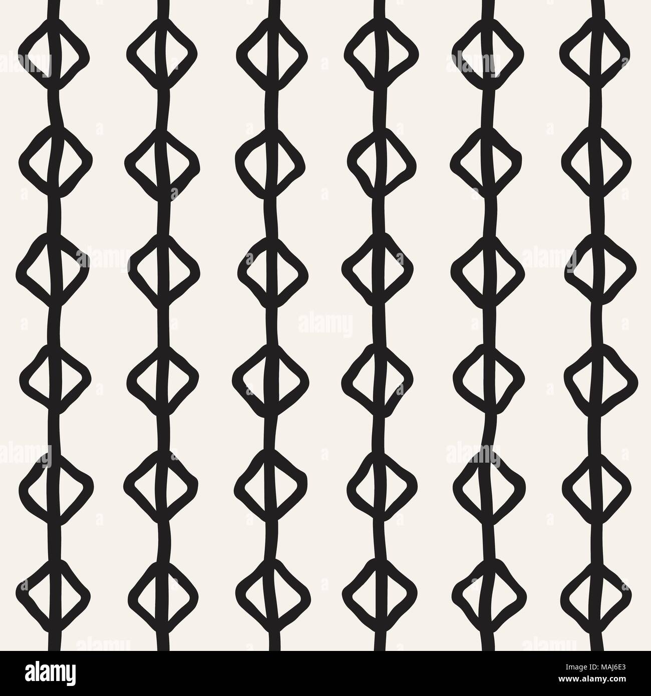 Simple ink geometric pattern. Monochrome black and white strokes ...