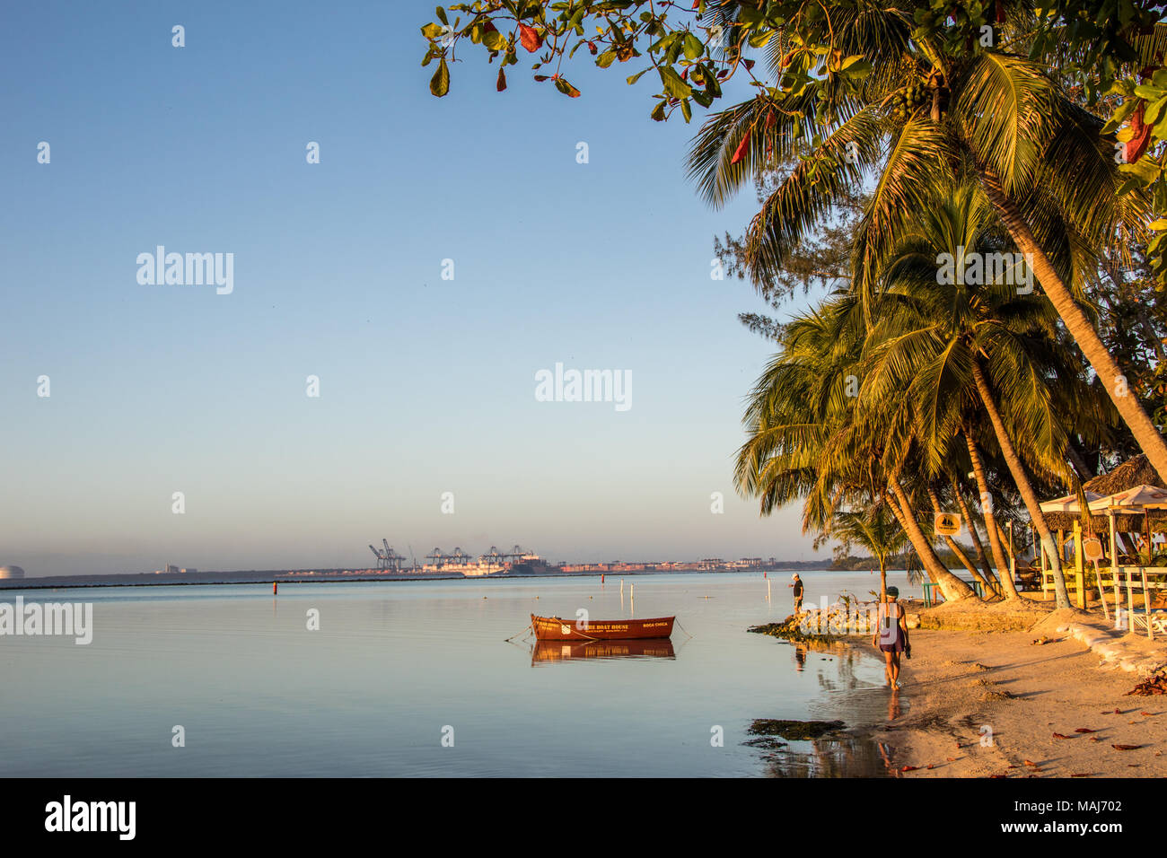 Playa Pública Boca Chica, Boca China, Domnican Republic Stock Photo