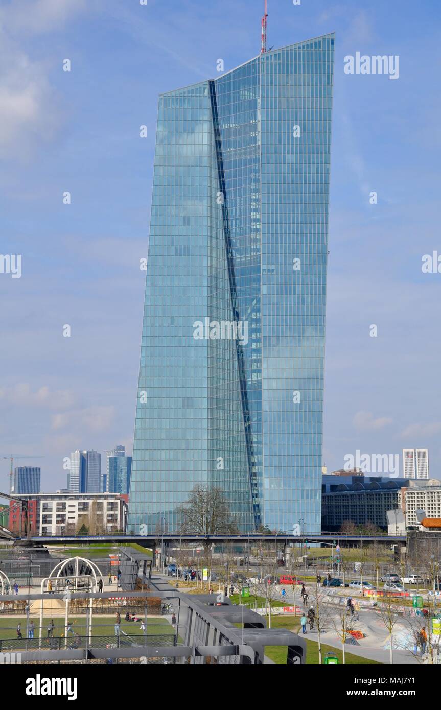 European central bank building (ECB), Frankfurt am Main, Germany Stock Photo