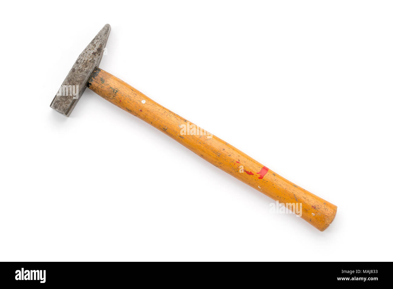 small old hammer, isolated on white Stock Photo