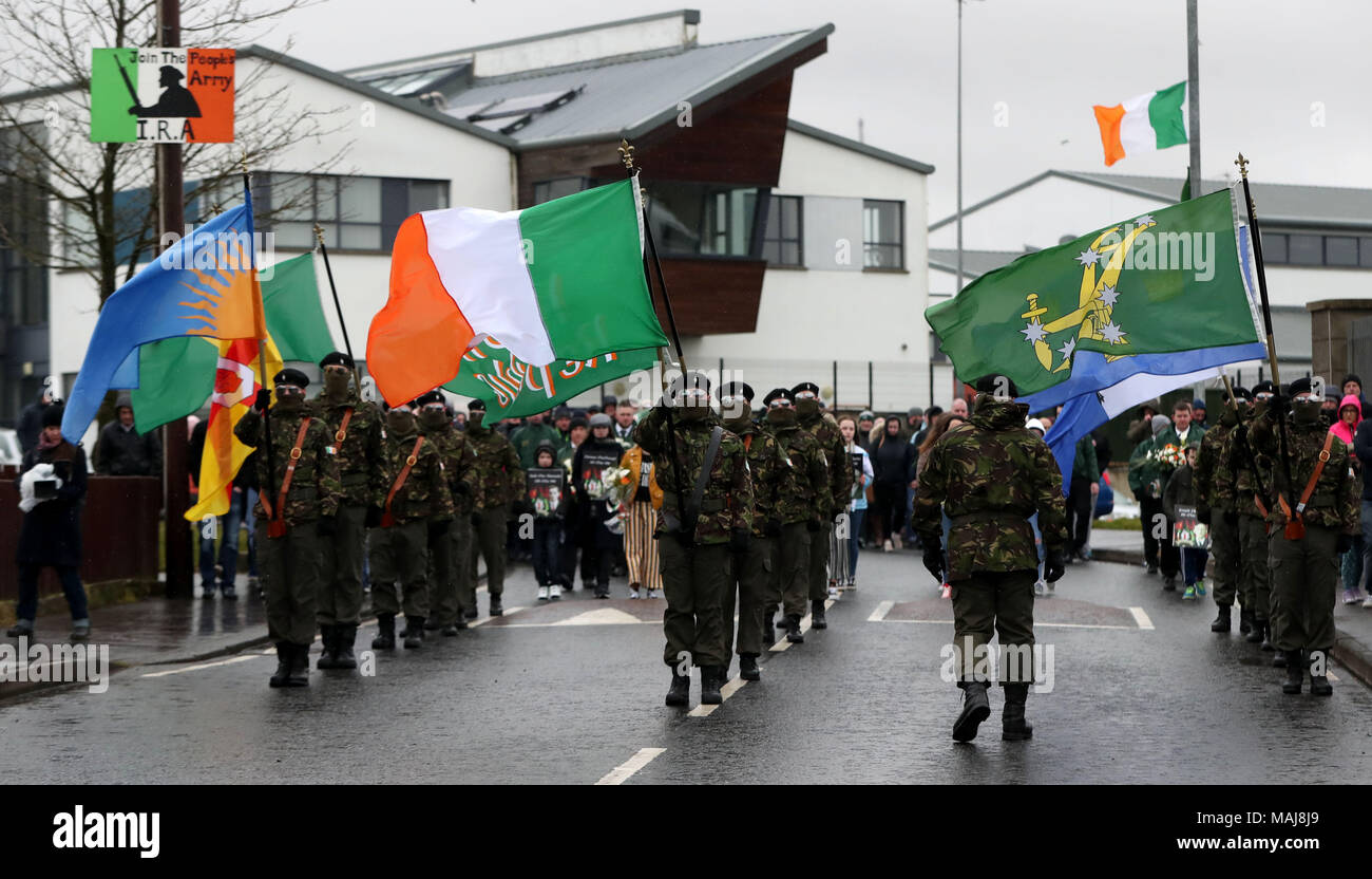 A Republican Colour Party During Their Easter Commemoration Parade In ...