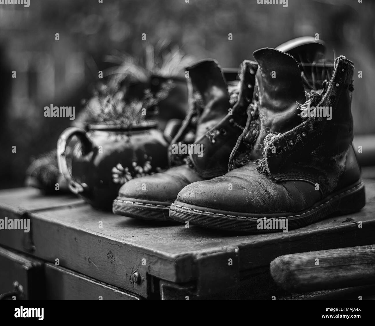 Boots Black and White Stock Photos & Images - Alamy