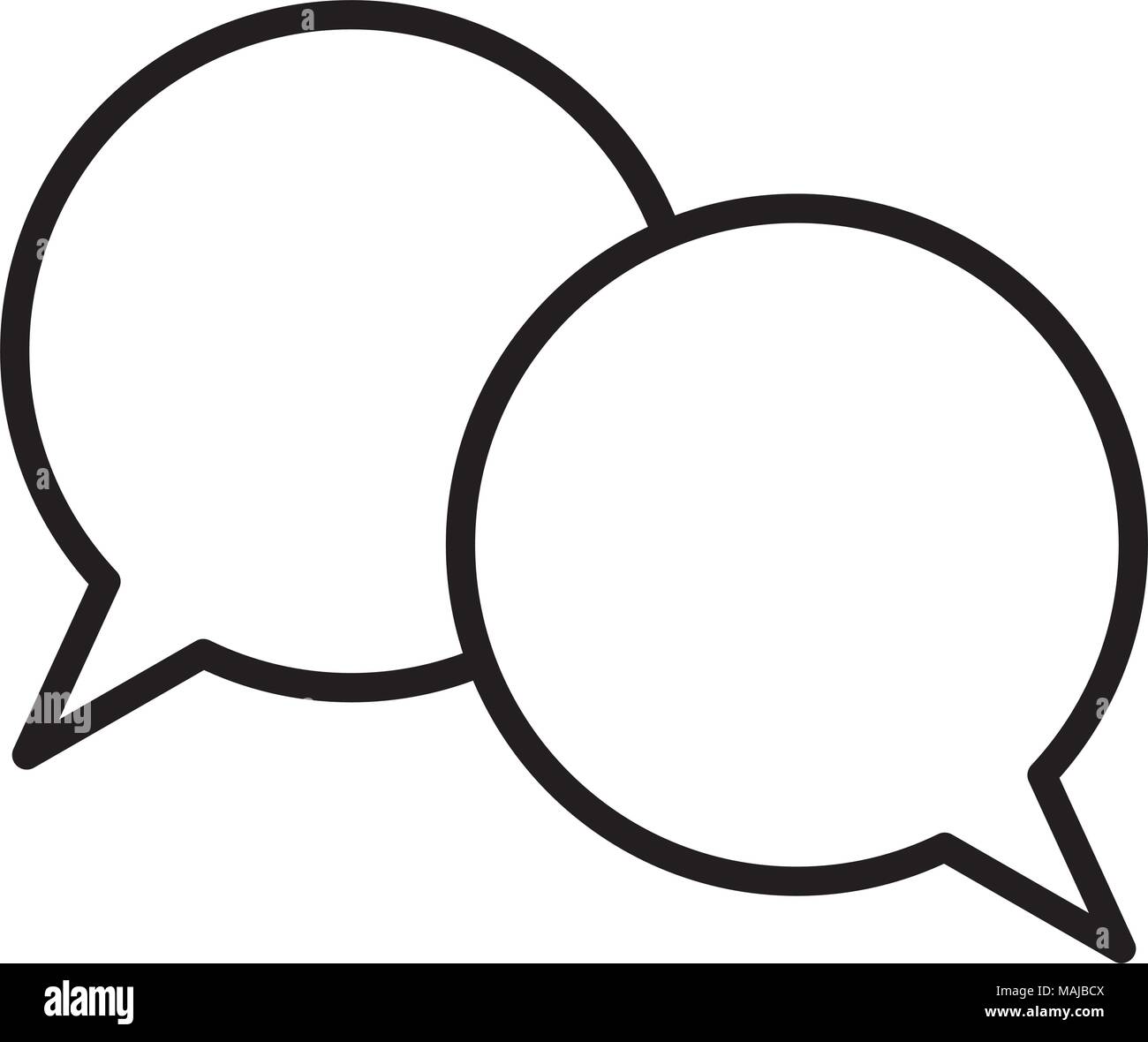 speech bubbles comunication icon vector illustration design Stock ...