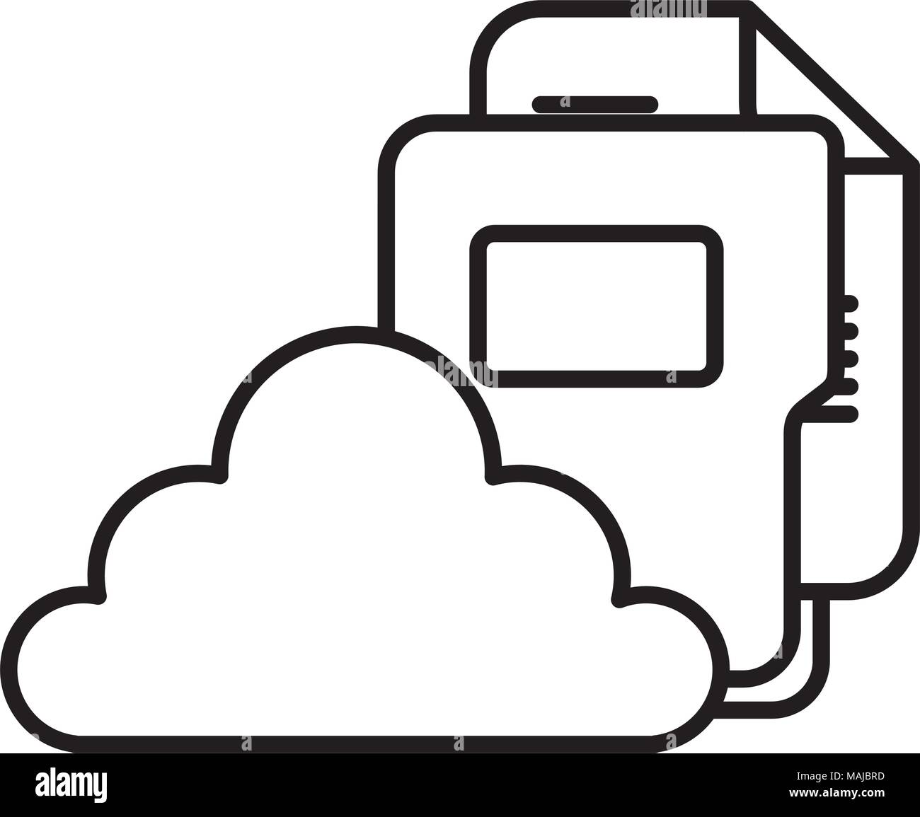 cloud computing with documents vector illustration design Stock Vector ...