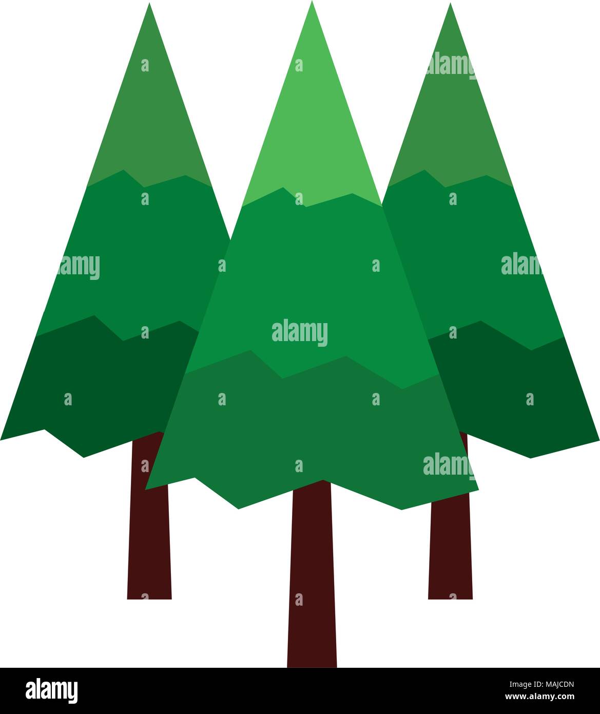 pine trees forest natural scene vector illustration design Stock Vector ...