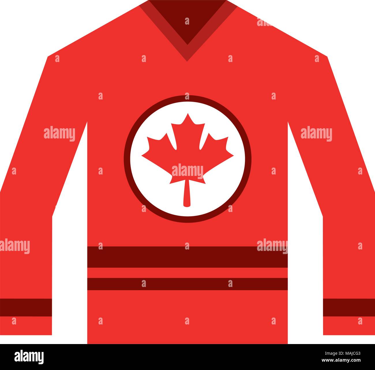 c jersey with flag canadian vector illustration design Stock Vector