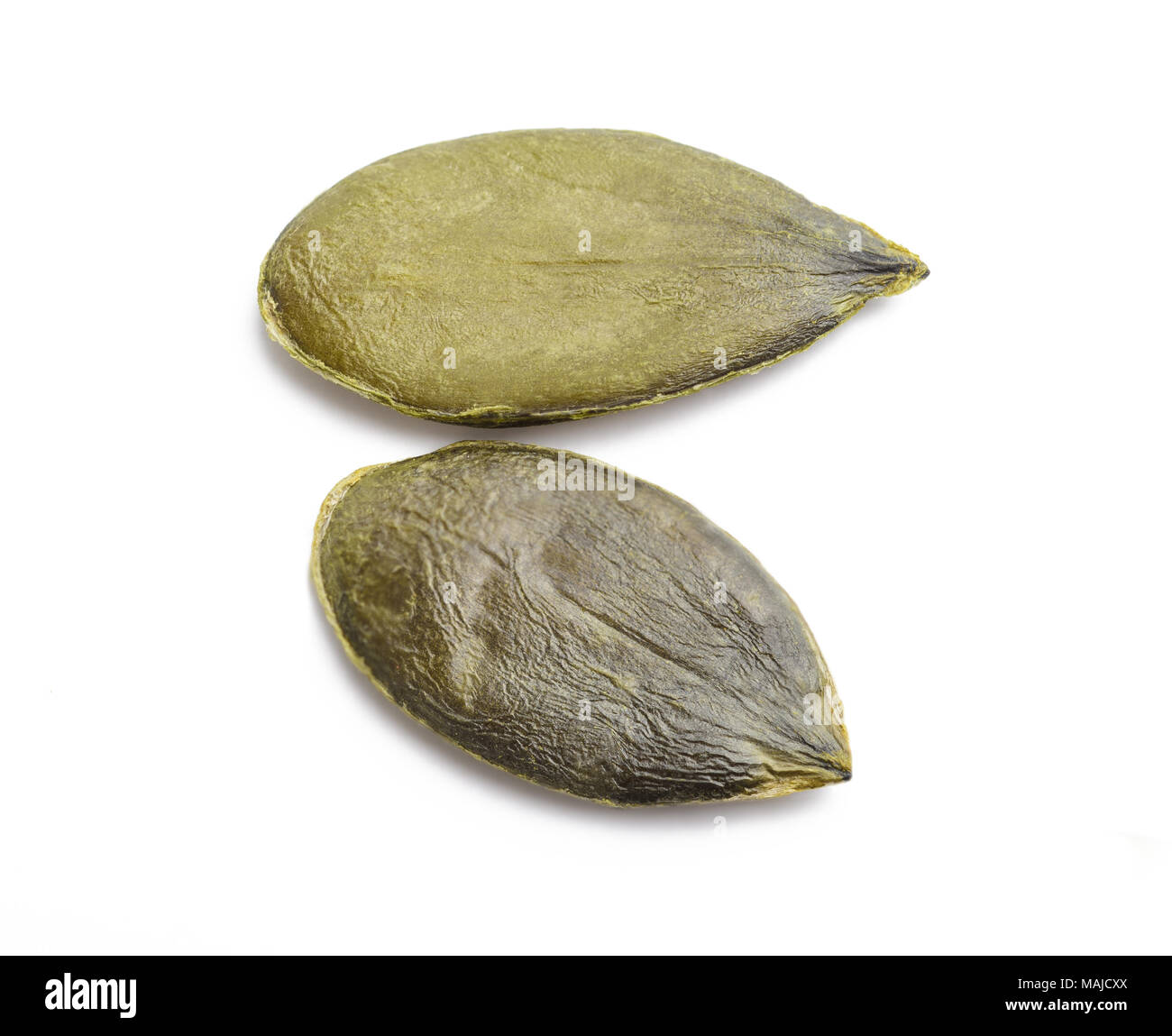Pumpkin Seeds isolated on White Background Stock Photo