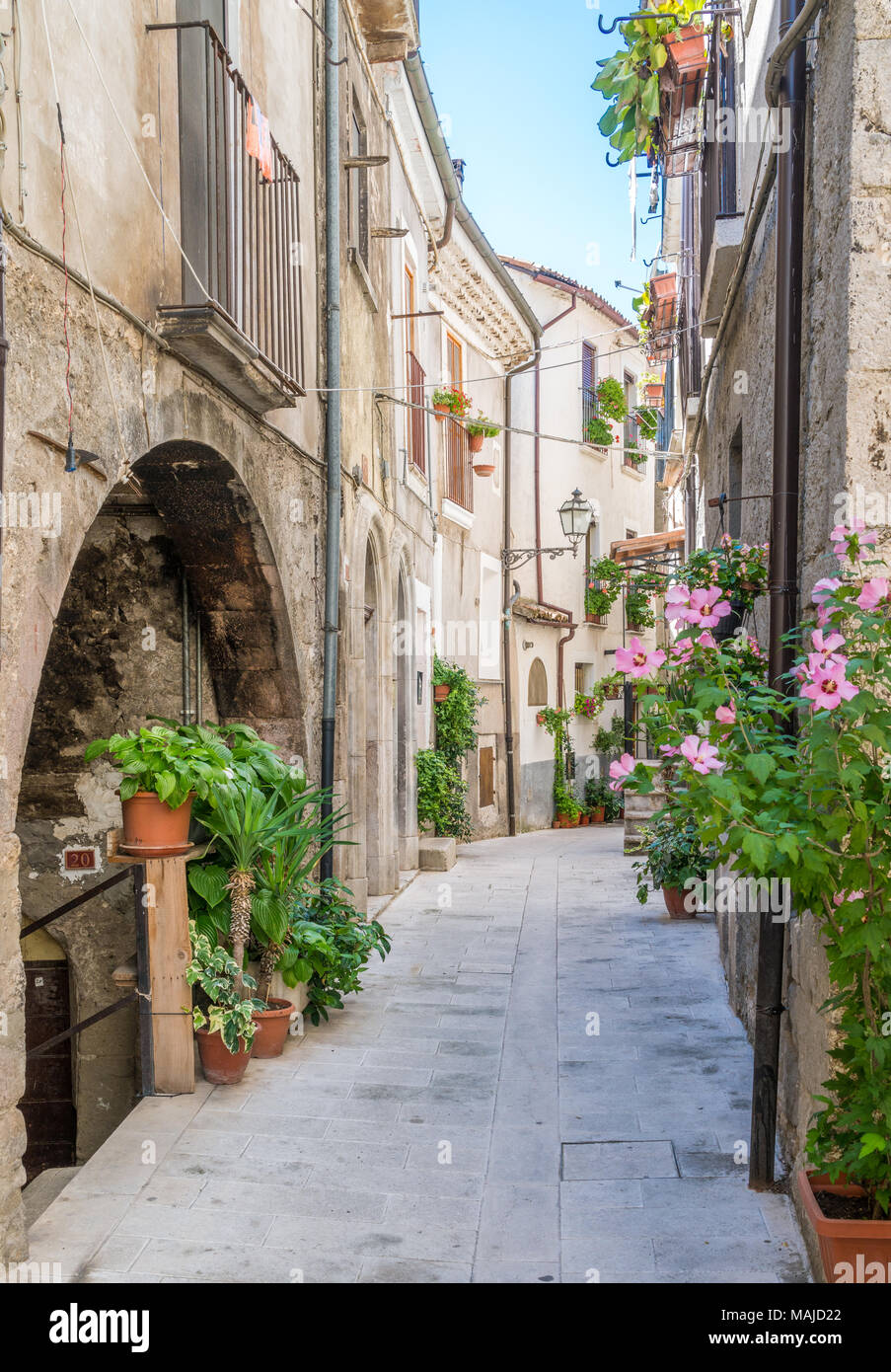 Scenic sight in Pacentro, province of L'Aquila, Abruzzo, central Italy