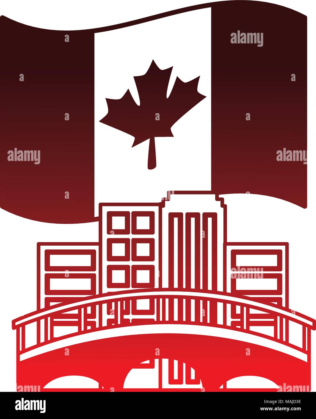 Bc canada canadian flag Stock Vector Images - Alamy