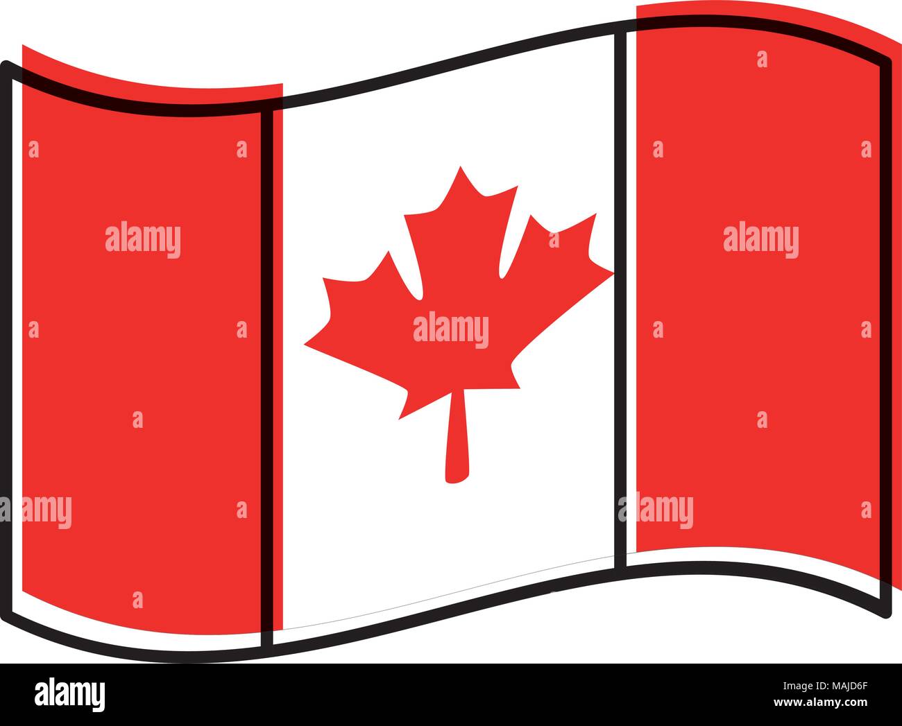 canadian flag country icon vector illustration outline Stock Vector Image &amp; Art - Alamy