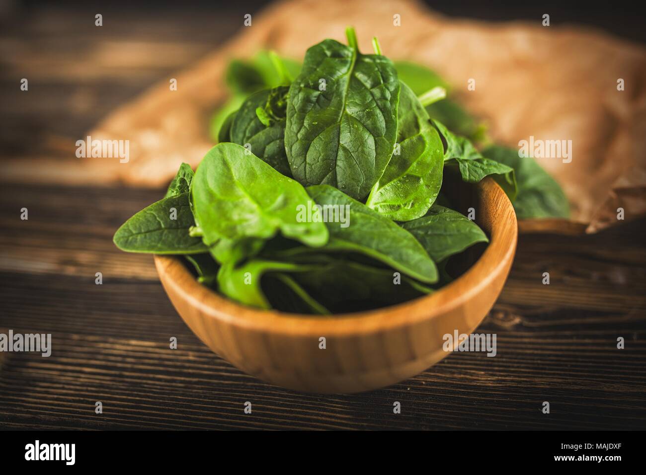 Baby spinach leaves Stock Photo Alamy