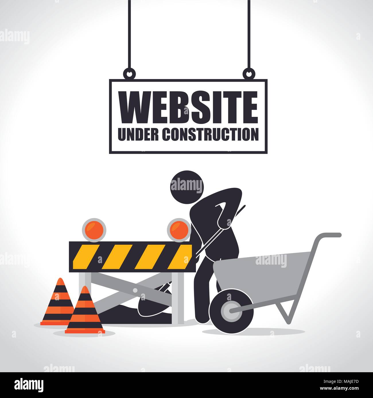 Under construction machinery and equipment design, vector illustration ...