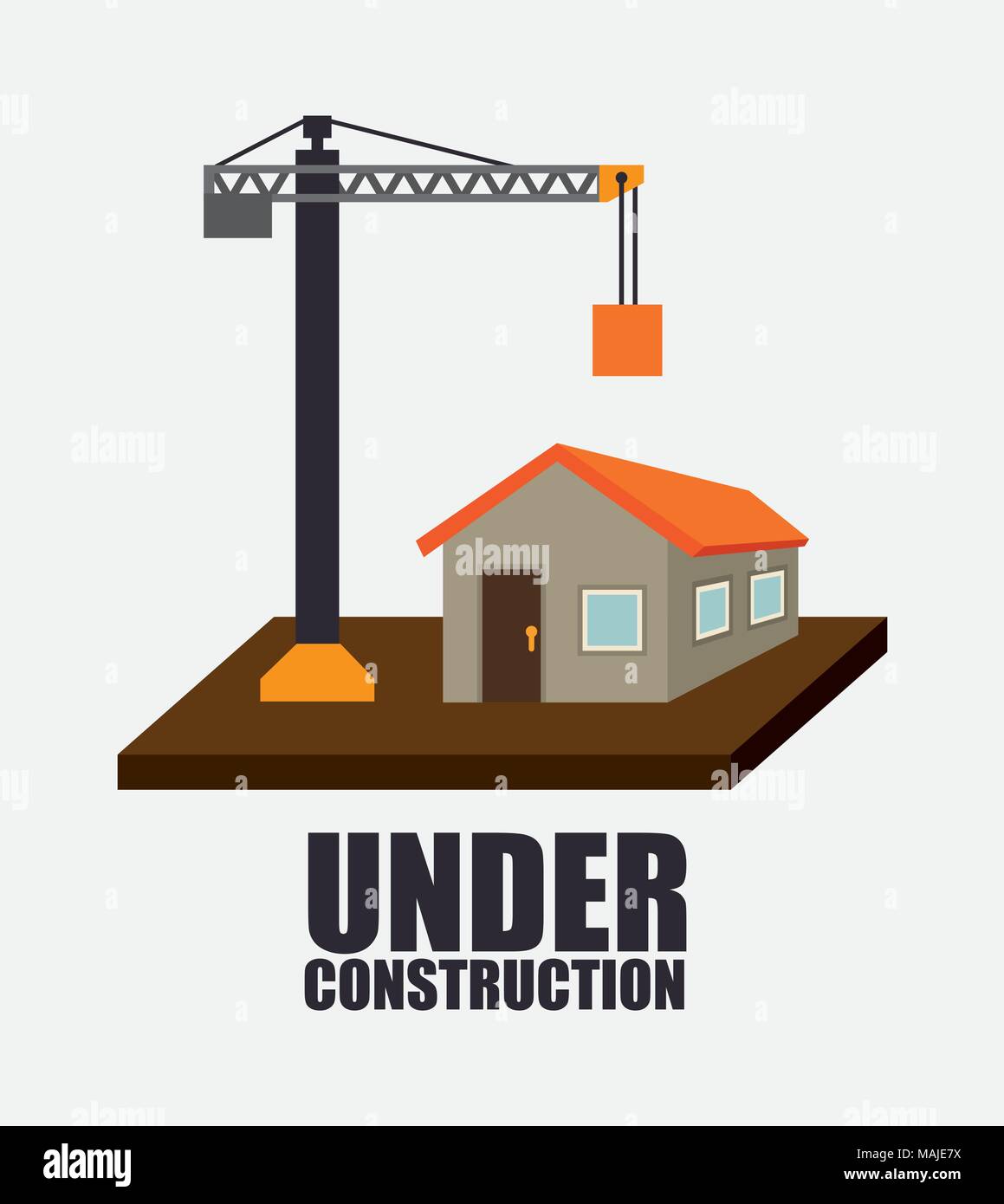 Under construction machinery and equipment design, vector illustration ...