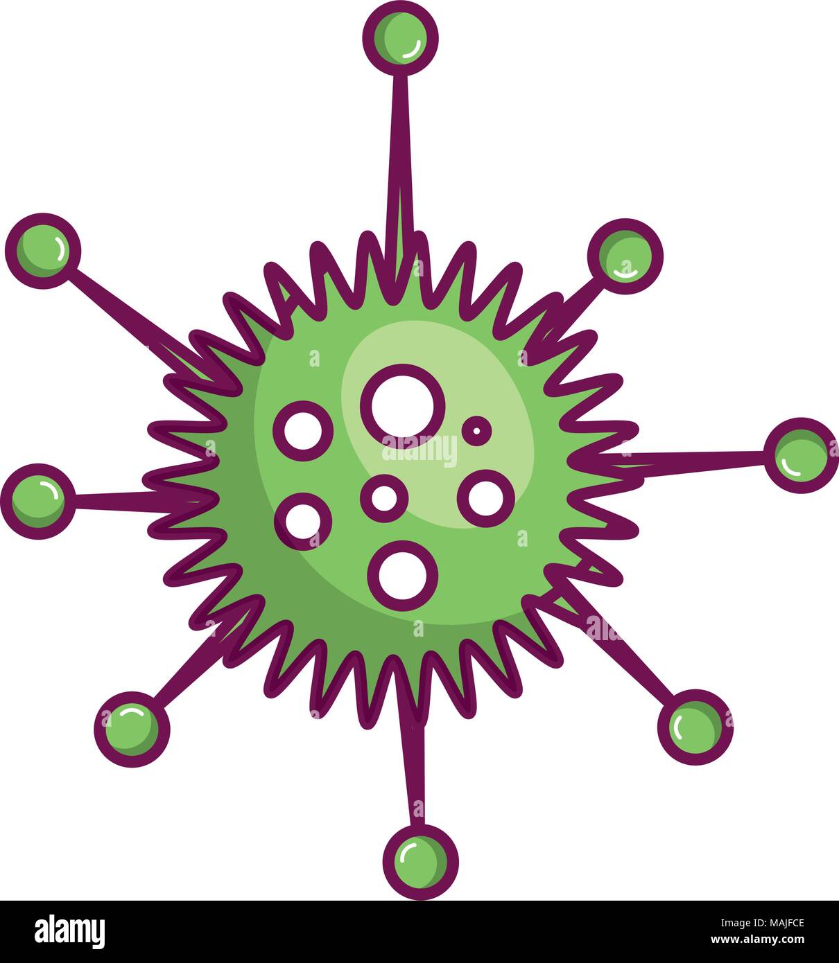 unicellular bacteria laboratory icon vector illustration design Stock ...