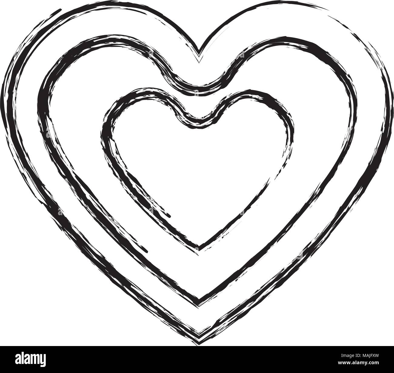 hearts love isolated icon vector illustration design Stock Vector Image ...