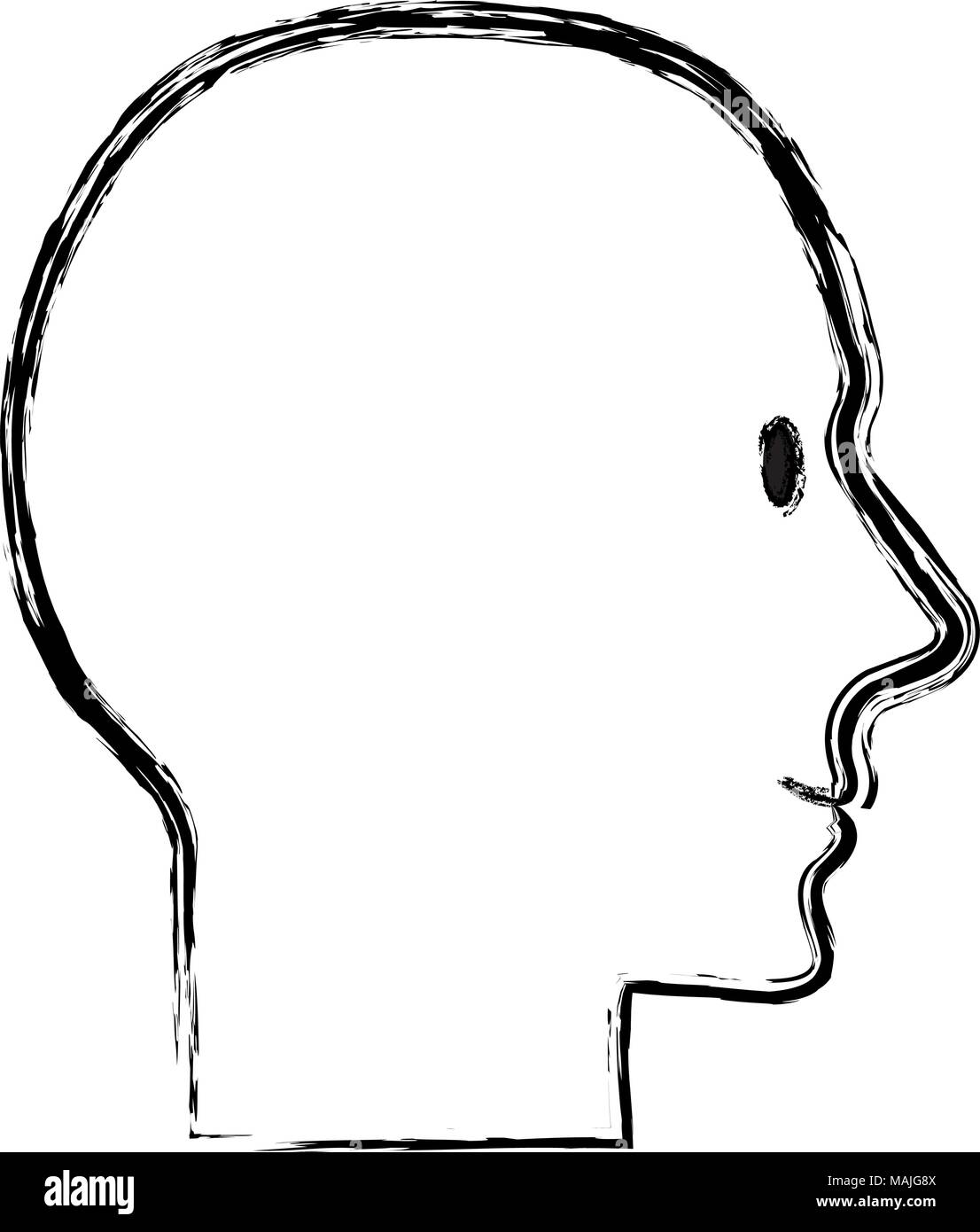 human head profile icon vector illustration design Stock Vector Image