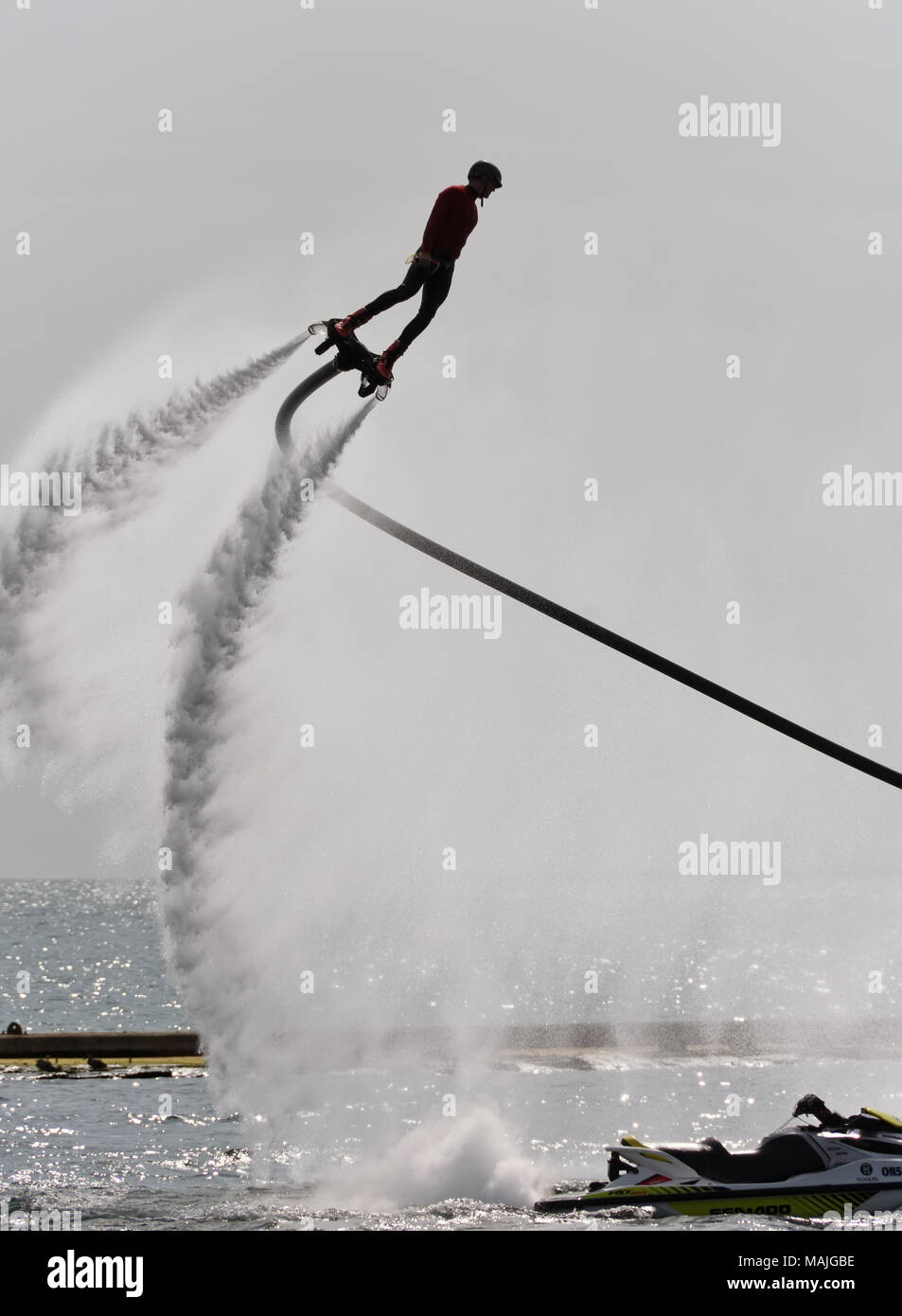 Water jet flying Stock Photo Alamy